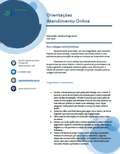 Orientacoes Atendimento Online Nutricio