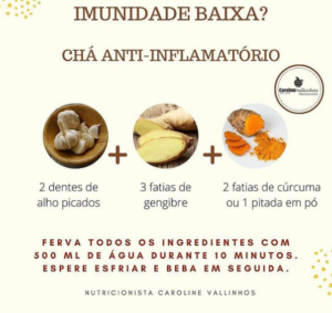 cha antiinflamatorio para imunidade