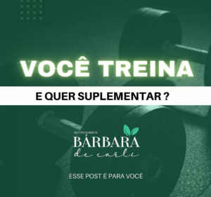 voce treina e quer suplementar
