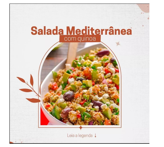 salada mediterranea com quinoa