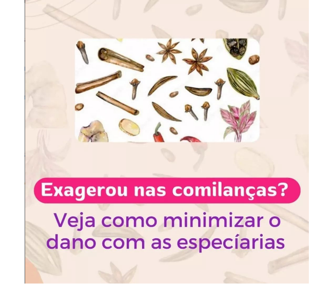 exagerou nas comilancas como minimizar o dano com as especiarias