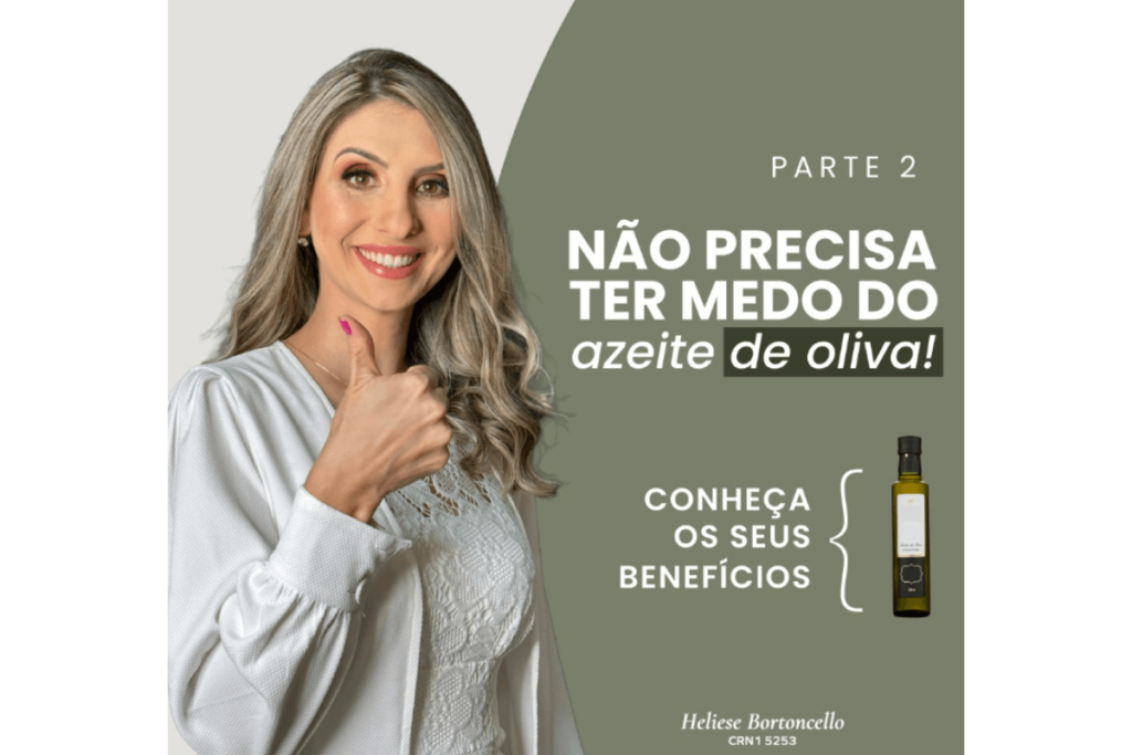 nao precisa ter medo do azeite de oliva