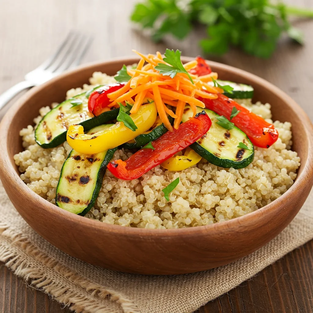 Bowl de Quinoa com Legumes Grelhados