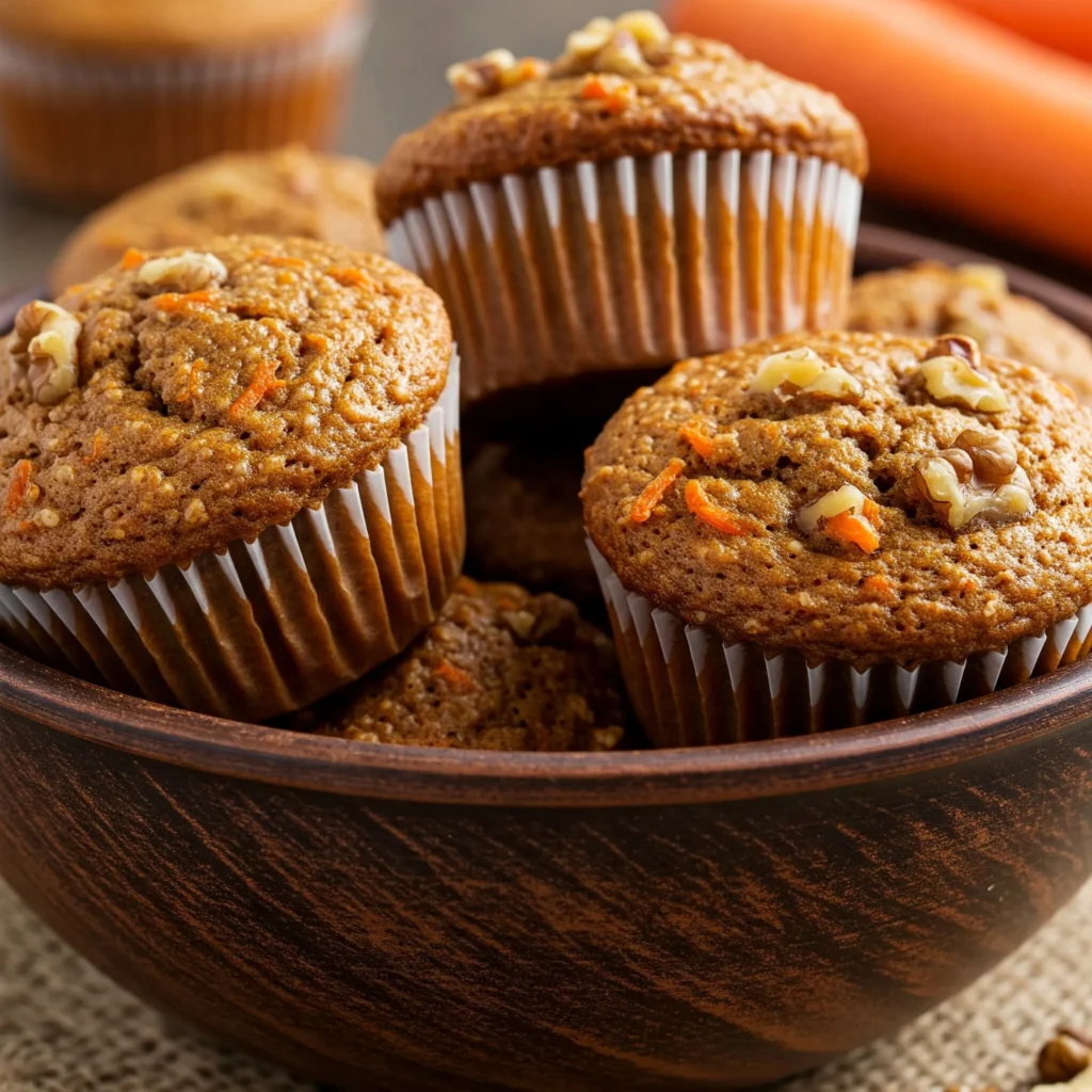 Muffins Integrais de Cenoura
