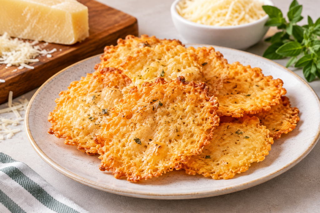chips de parmesão crocante